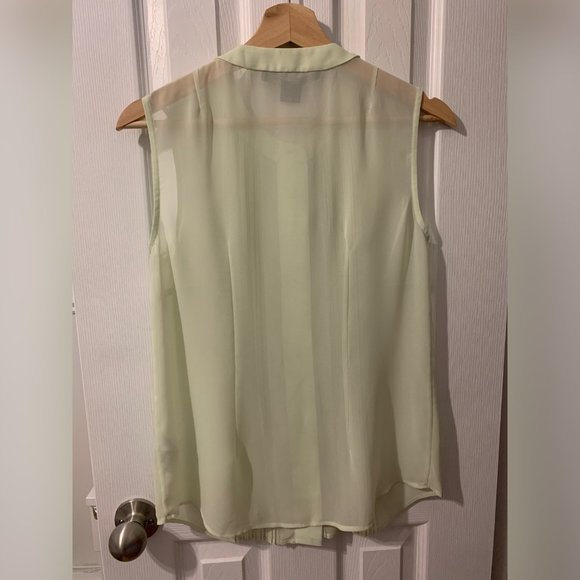 French Connection Light Green Sleeveless Blouse - Picture 4 of 7